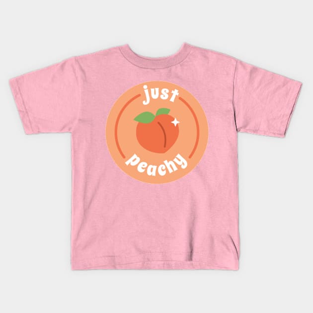 Just peachy Kids T-Shirt by Jo3Designs